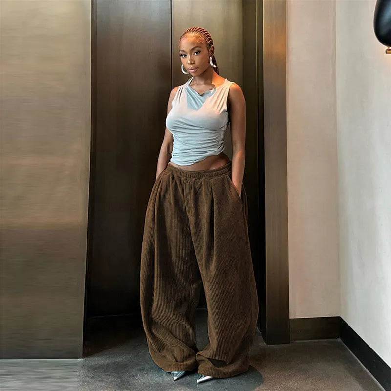 🔥 Winter High-Waist Loose Straight Casual Trousers – The Ultimate Street Style Statement! 🔥