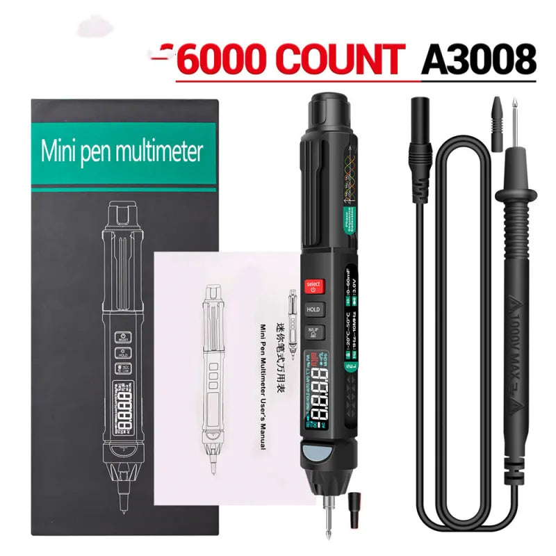 VoltCheck™ A3008 Pen-Type Intelligent Digital Multimeter with LCD Display