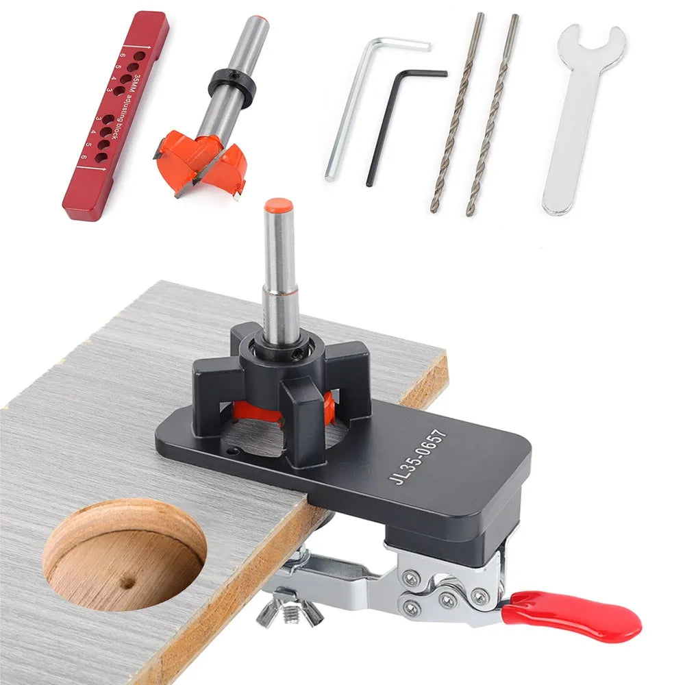 HingePro™ 35mm Cabinet Door Hinge Punch Locator Kit