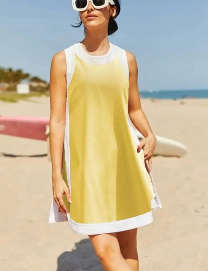 ChillFit™ ColorBlock Set Sleeveless Top + Shorts Matching Outfit