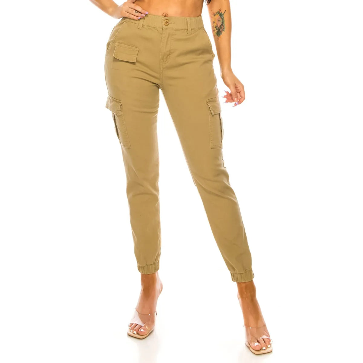 FlexFit™ Women’s Multi-Pocket Overalls – Stylish & Functional Elastic Design