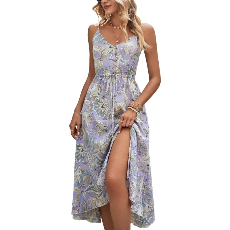 🌻 Elegant V-Neck Mid-Length Dress — In Bloom, On Point, and Always Ready