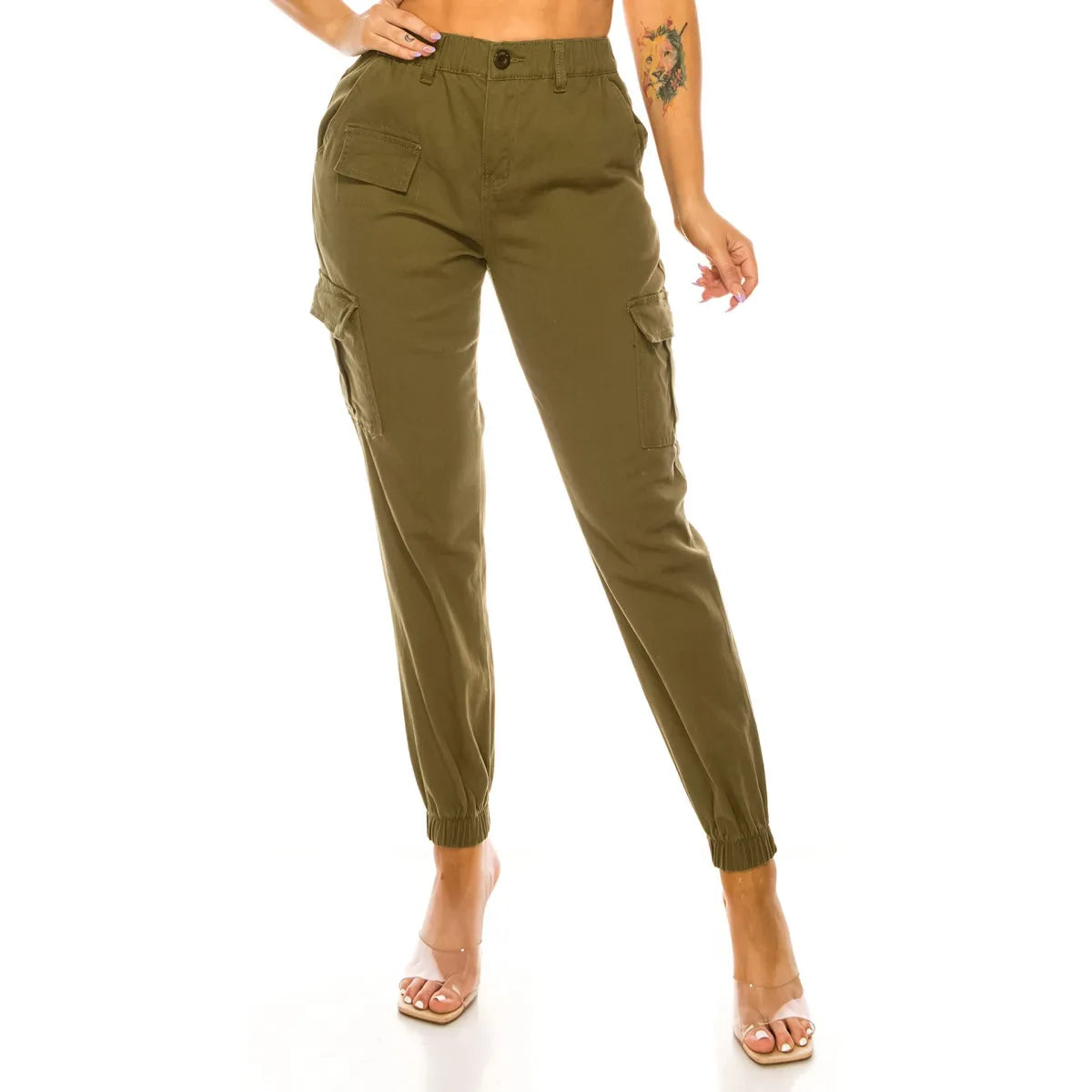 FlexFit™ Women’s Multi-Pocket Overalls – Stylish & Functional Elastic Design