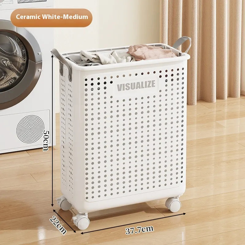 LaundryBasket™ - RollFold Multifunctional Folding Laundry Basket with Wheels
