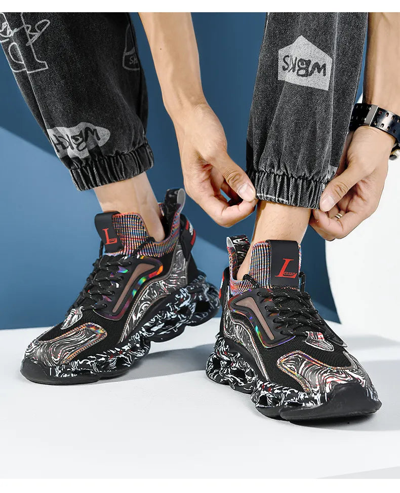 π 3D-PRINTED OUTSOLE ULTRA-LIGHT HEIGHTENED SNEAKERS β Elevate Your Style Instantly!