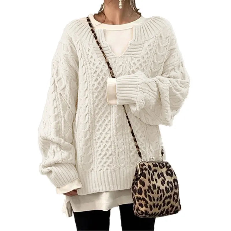KnitLoom™ Linen Pattern Casual Sweater