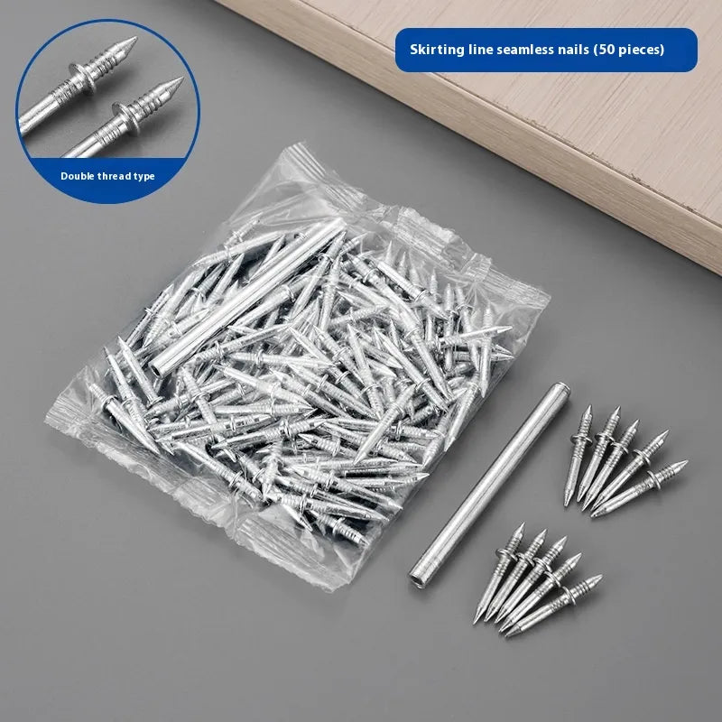 FixEdge™ Double-Headed Skirting Line Nails (Screwless, Two-Way Edge Sealing)
