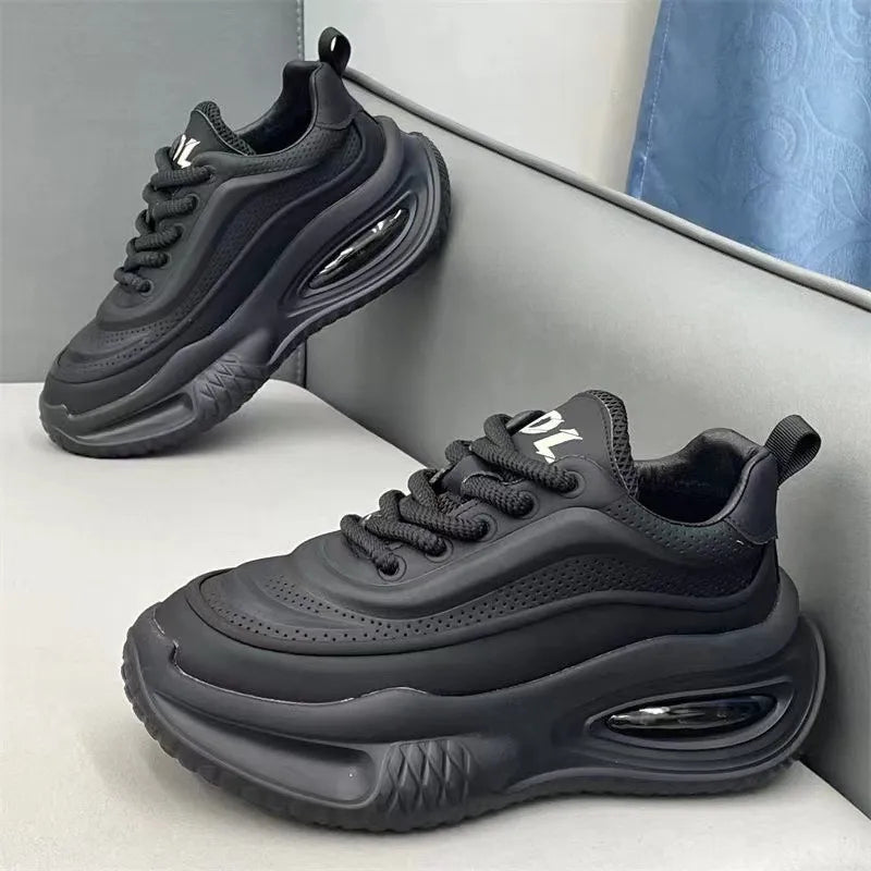 StrideFlex™ Men's Leather Platform Cool Shoes