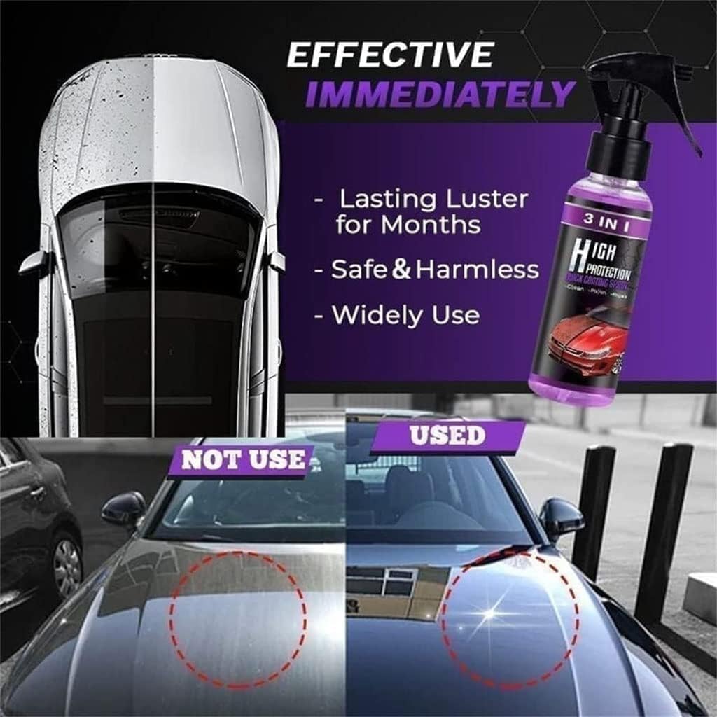 🚗✨ 3-in-1 High Protection Fast Car Paint Spray – Shine & Protect in Seconds! ✨🚗