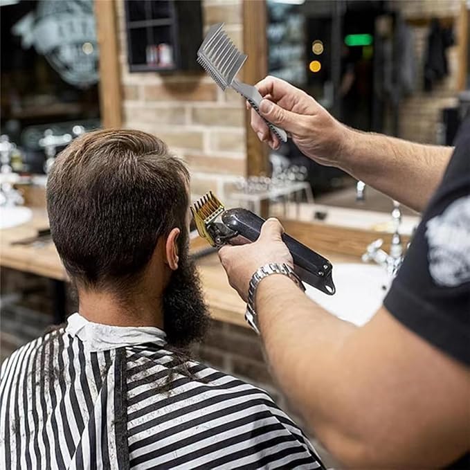 π₯ The Ultimate Oil Head Trim Comb β For Sharp, Stylish & Professional Haircuts! π₯(2pcs)