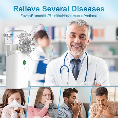 🌬️ Portable Handheld Nebulizer – Fast, Quiet, and Effective Relief!