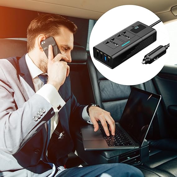 β‘ 200W Car Power Inverter β Stay Powered On-the-Go! β‘