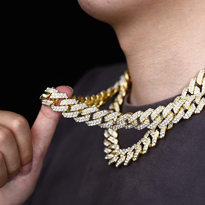 💎 The Ultimate Hip-Hop Diamond Chunky Necklace – Own the Spotlight 💎