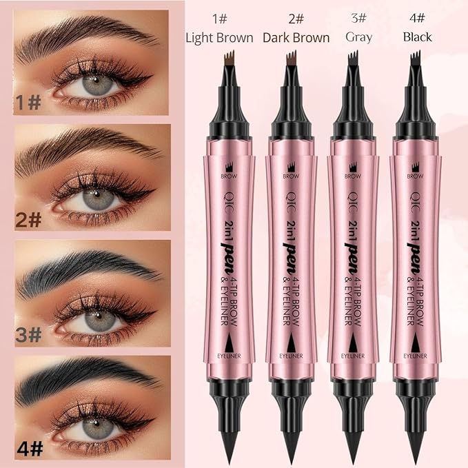 BrowLuxe™ 2-in-1 4-Fork Eyebrow Pencil & Eyeliner
