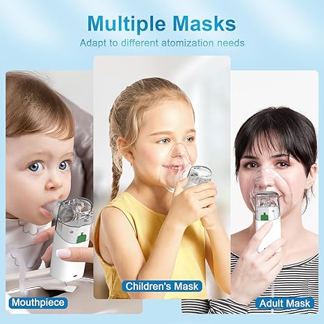 🌬️ Portable Handheld Nebulizer – Fast, Quiet, and Effective Relief!