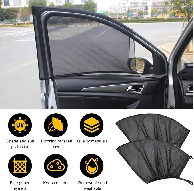 🔥Car Window Cover – Keep Your Ride Cool & Mosquito-Free! 🔥
