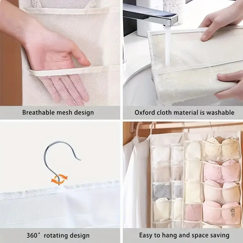 ποΈ Double-Sided Hanging Storage Bag β Declutter Your Wardrobe in Style! β¨