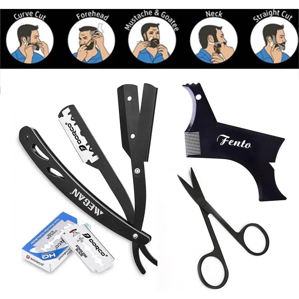π₯ THE ULTIMATE BLACK STAINLESS STEEL SHAVING KIT β BARBER-LEVEL PRECISION AT HOME! π₯