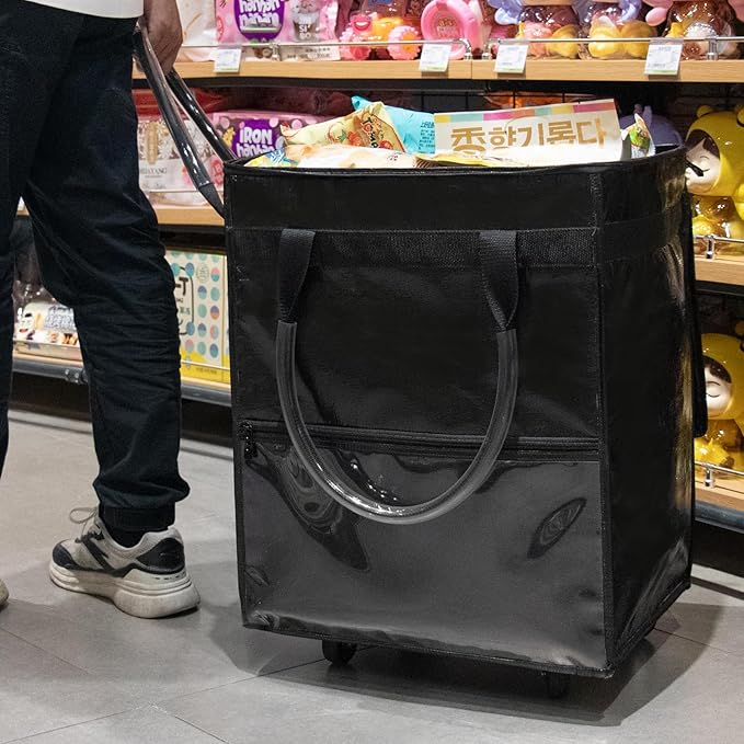 π Foldable Heavy-Duty Shopping Cart β Roll Your Way to Effortless Shopping! π