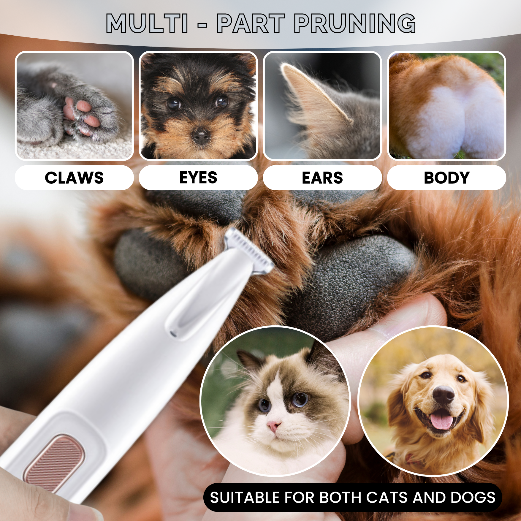 ๐พ LED Pet Paw Trimmer โ The Ultimate Grooming Tool for Your Furry Friend! ๐พ