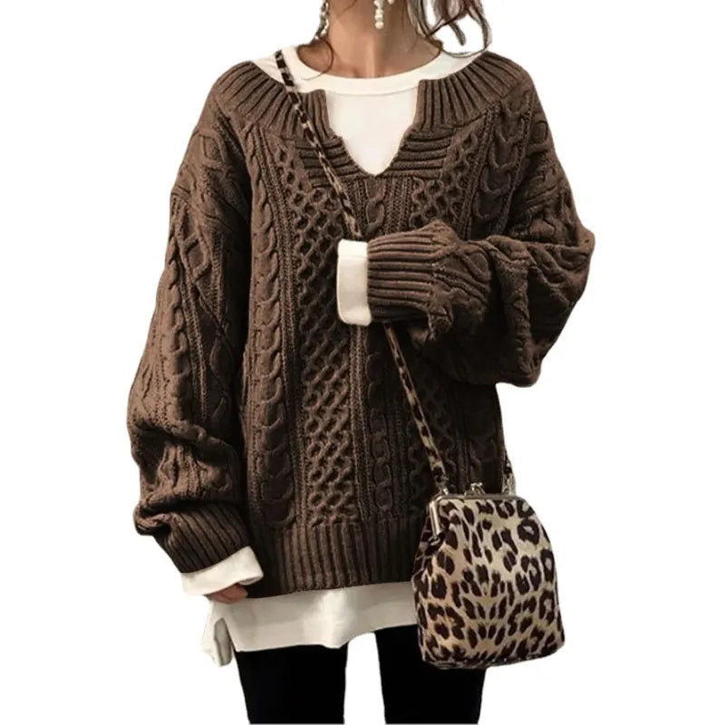 KnitLoom™ Linen Pattern Casual Sweater
