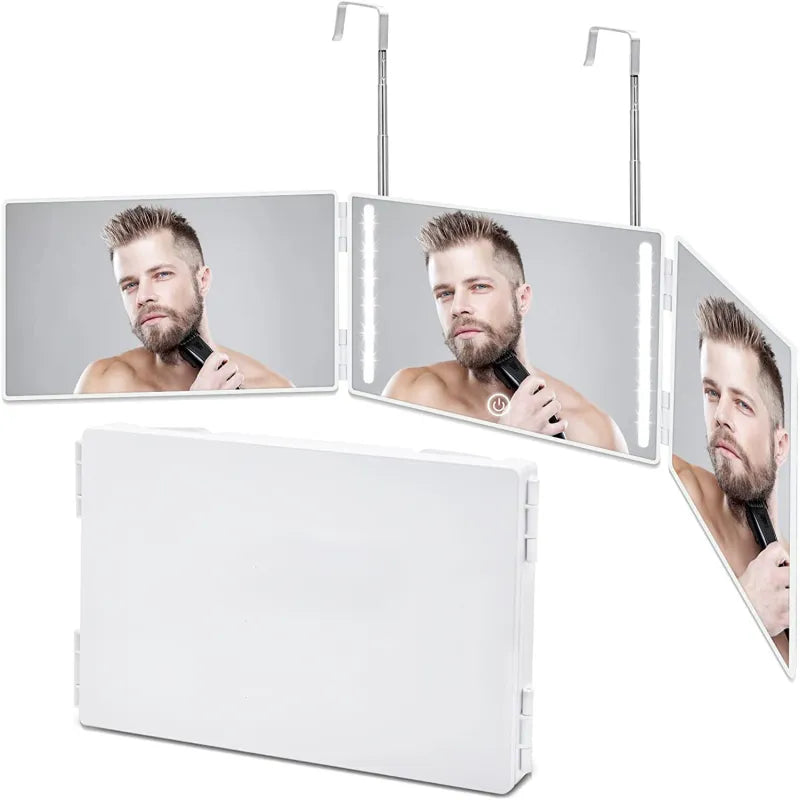 🪞 TrueView™ 3-Way LED Touch Grooming Mirror