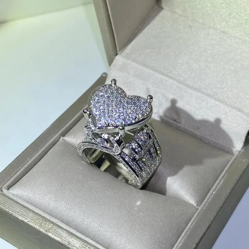 π Vintage Full-Diamond Zircon Ring β Timeless Luxury, Unmatched Shine π