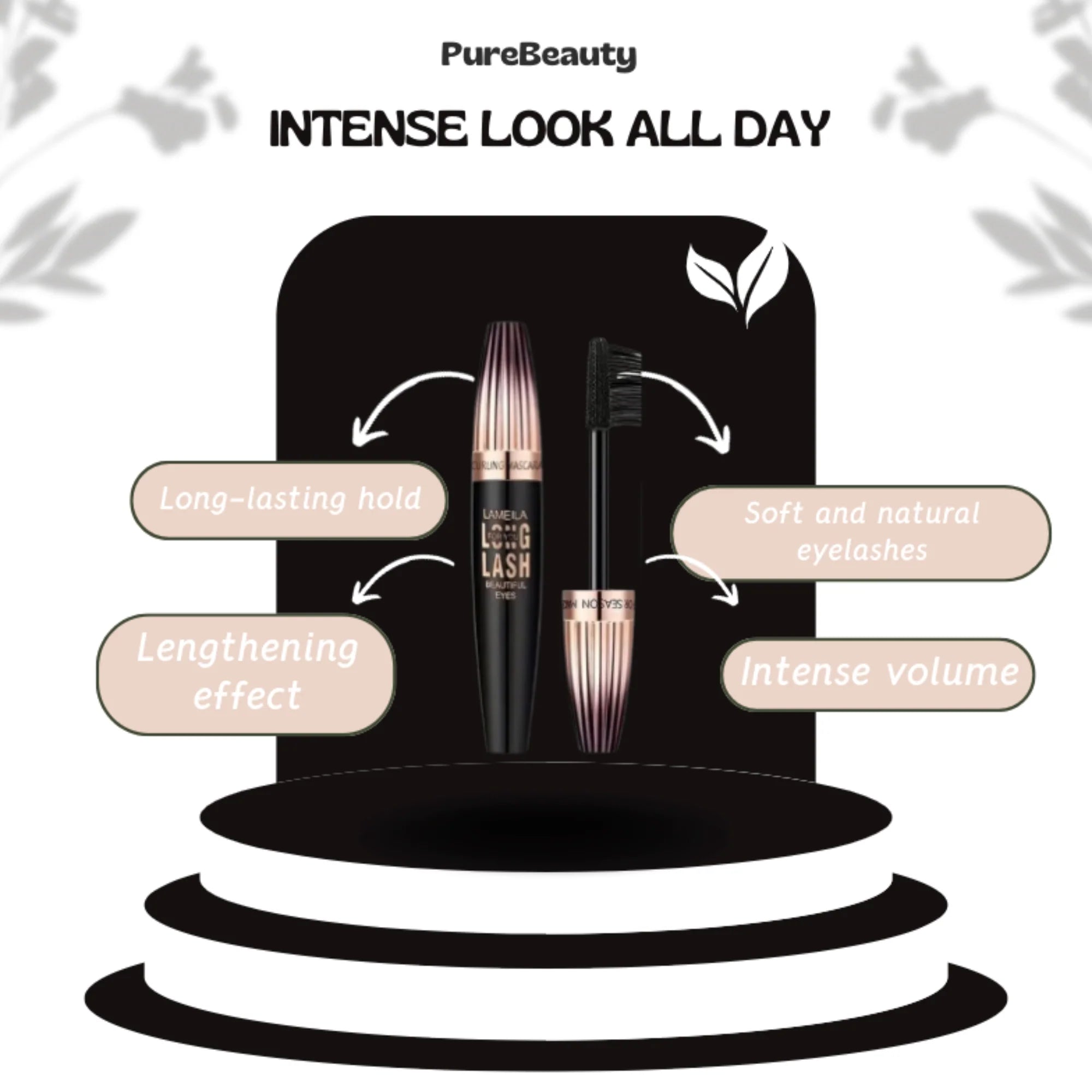 PureBeauty Plump & Curl Waterproof Mascara