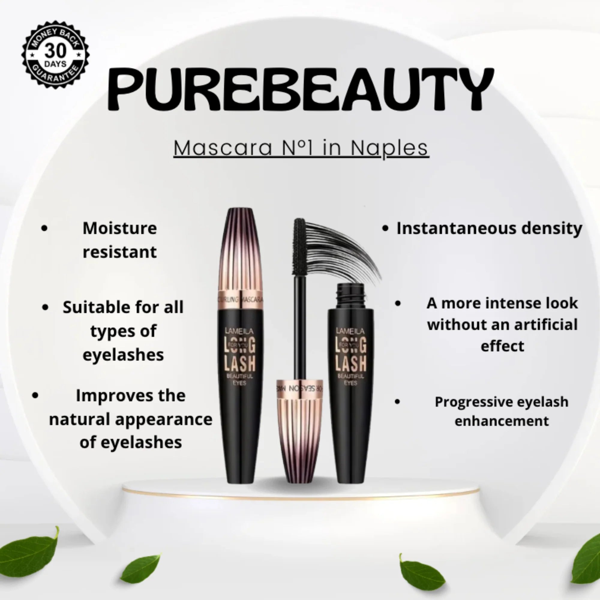 PureBeauty Plump & Curl Waterproof Mascara