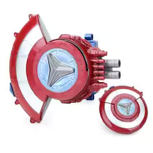 ShieldBlaster™ Captain America Shield Launcher – Soft Bullet Toy Gun + Kids Helmet & Mask