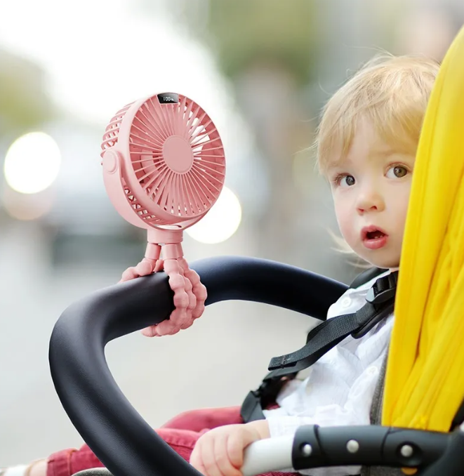 🌀 The CUTEST & Most Practical Mini Stroller Fan for Your Baby! 🍼