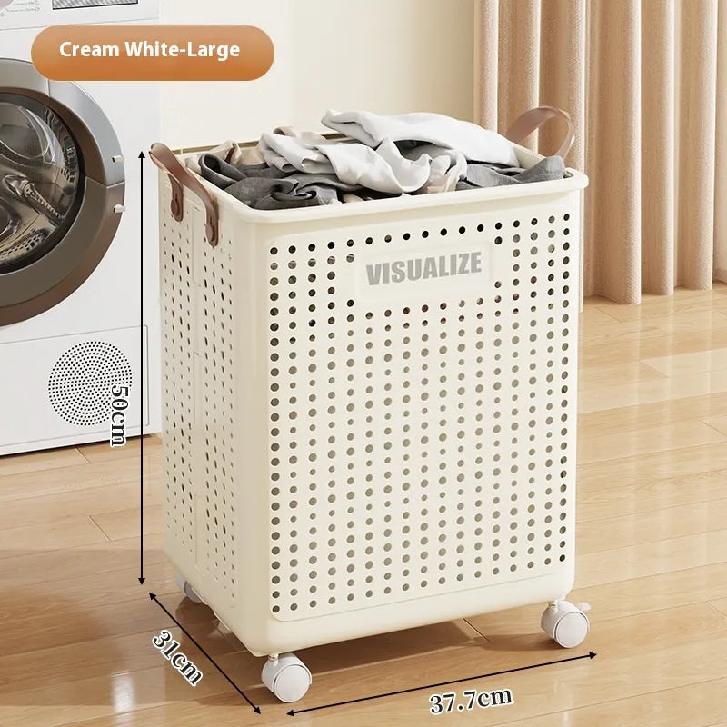 LaundryBasket™ - RollFold Multifunctional Folding Laundry Basket with Wheels
