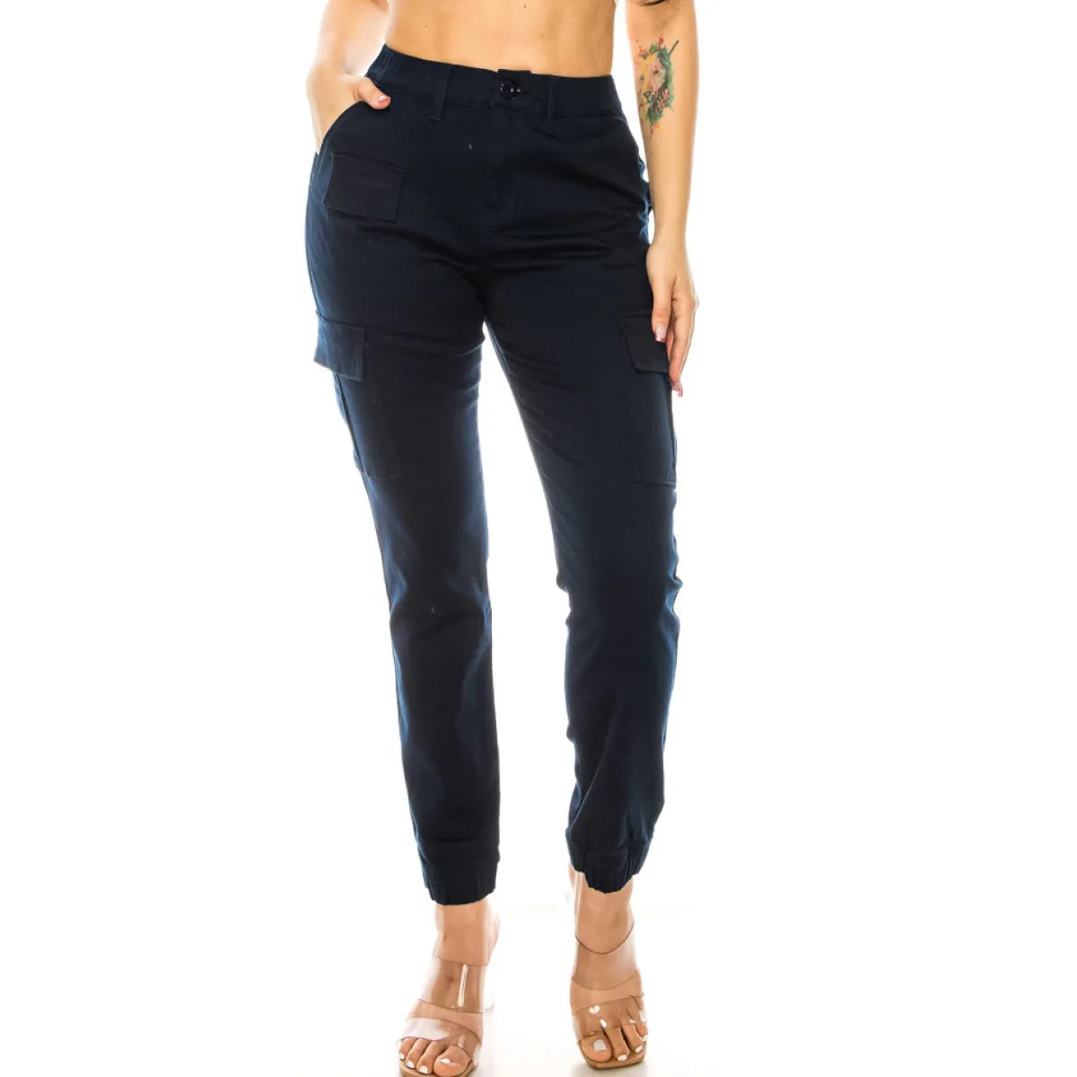 FlexFit™ Women’s Multi-Pocket Overalls – Stylish & Functional Elastic Design