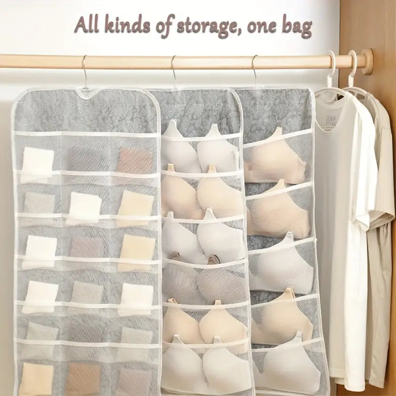ποΈ Double-Sided Hanging Storage Bag β Declutter Your Wardrobe in Style! β¨