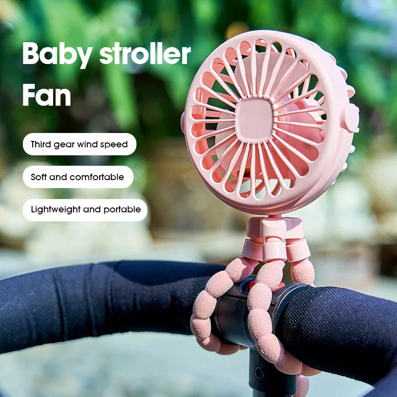 🌀 The CUTEST & Most Practical Mini Stroller Fan for Your Baby! 🍼