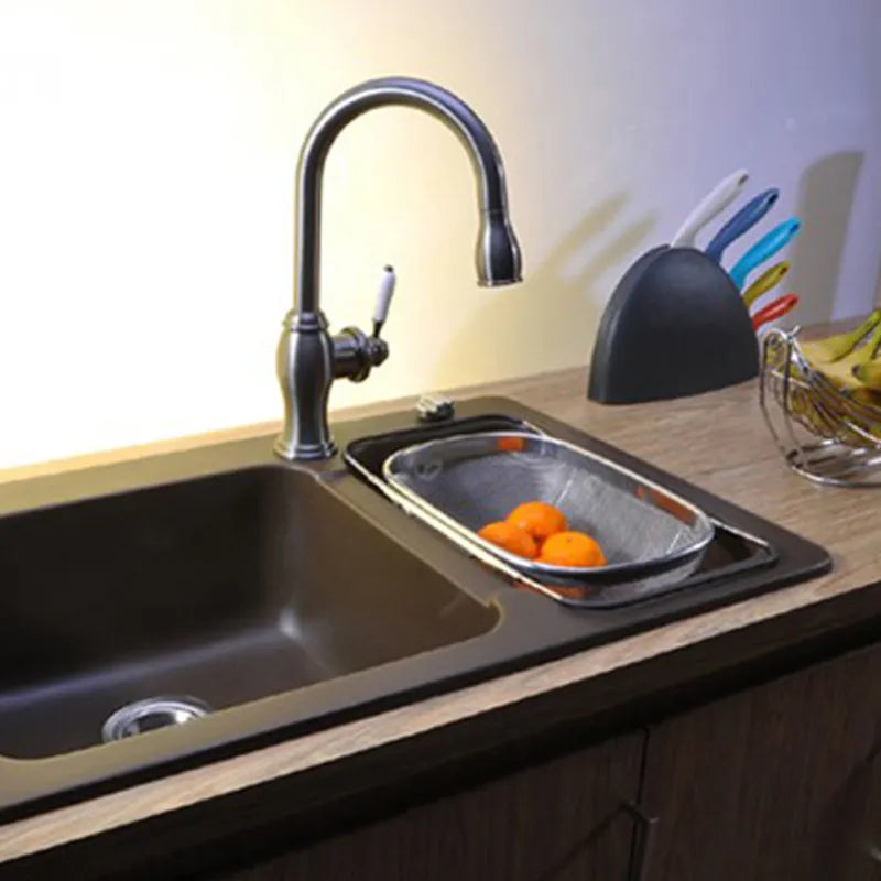 Upgrade Your Kitchen Efficiency with the Stainless Steel Collapsible Sink Drain Basket!