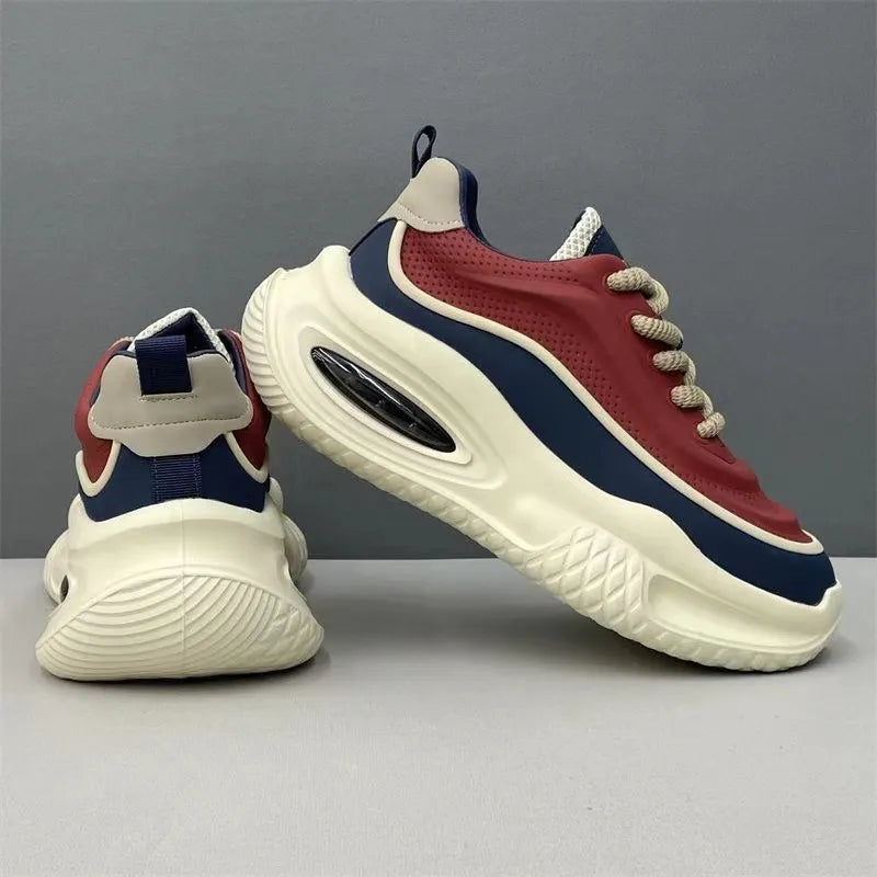 StrideFlex™ Men's Leather Platform Cool Shoes