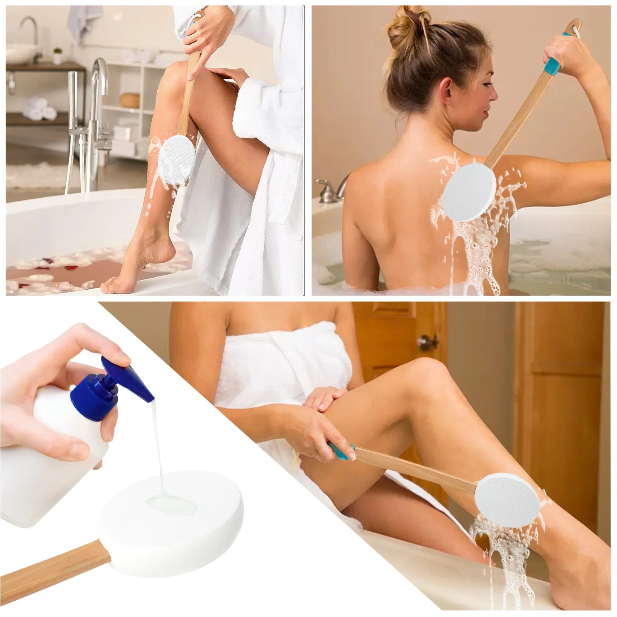 πNon-Slip Sponge Brush β Effortless Lotion Application for Hard-to-Reach Areas! π