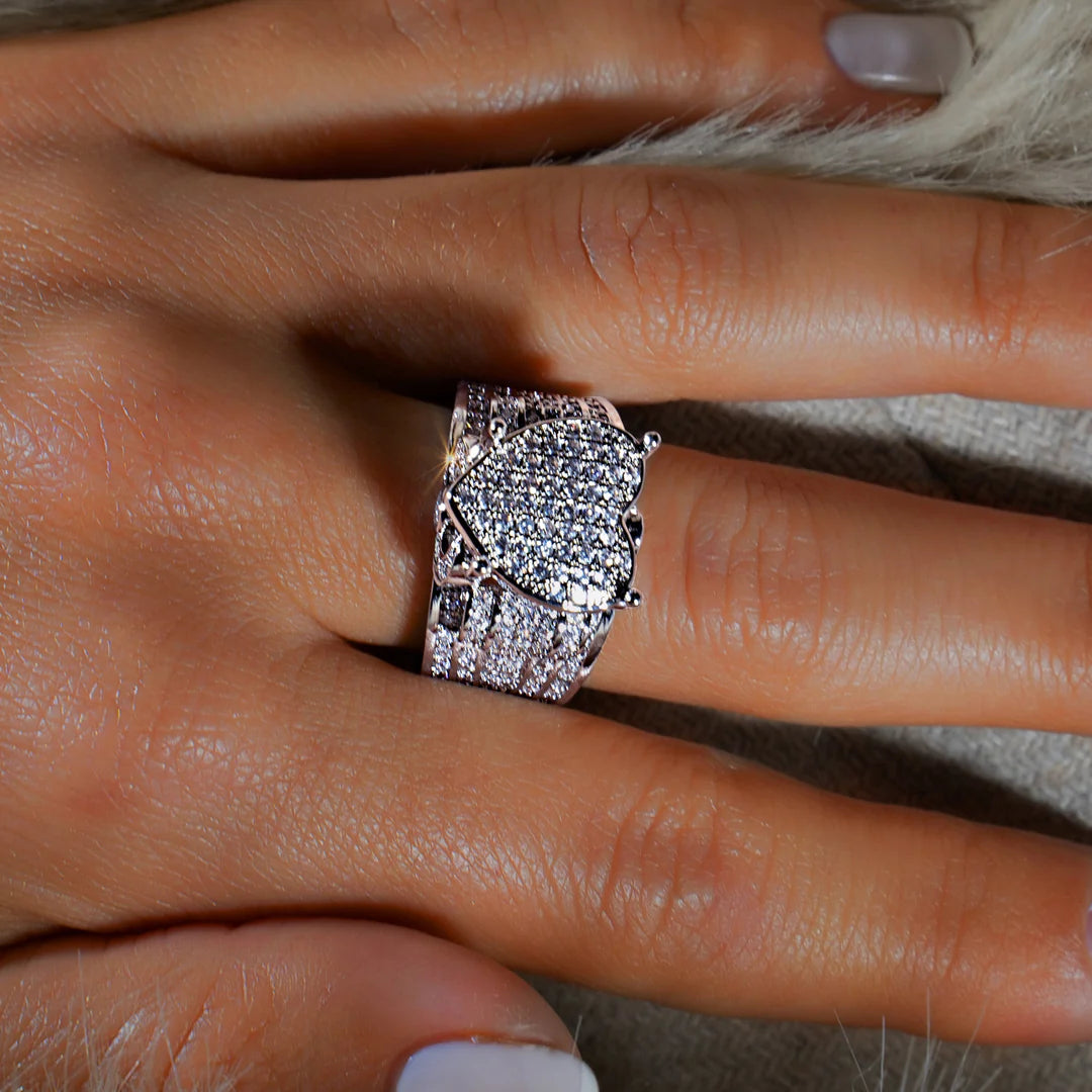 π Vintage Full-Diamond Zircon Ring β Timeless Luxury, Unmatched Shine π