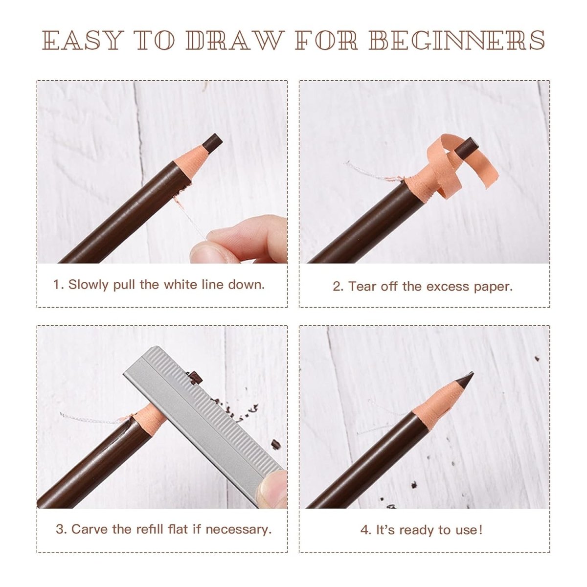 ✨ Brown Microblading Eyebrow Pencil – Waterproof, Smudge-Proof, & Long-Lasting! ✨