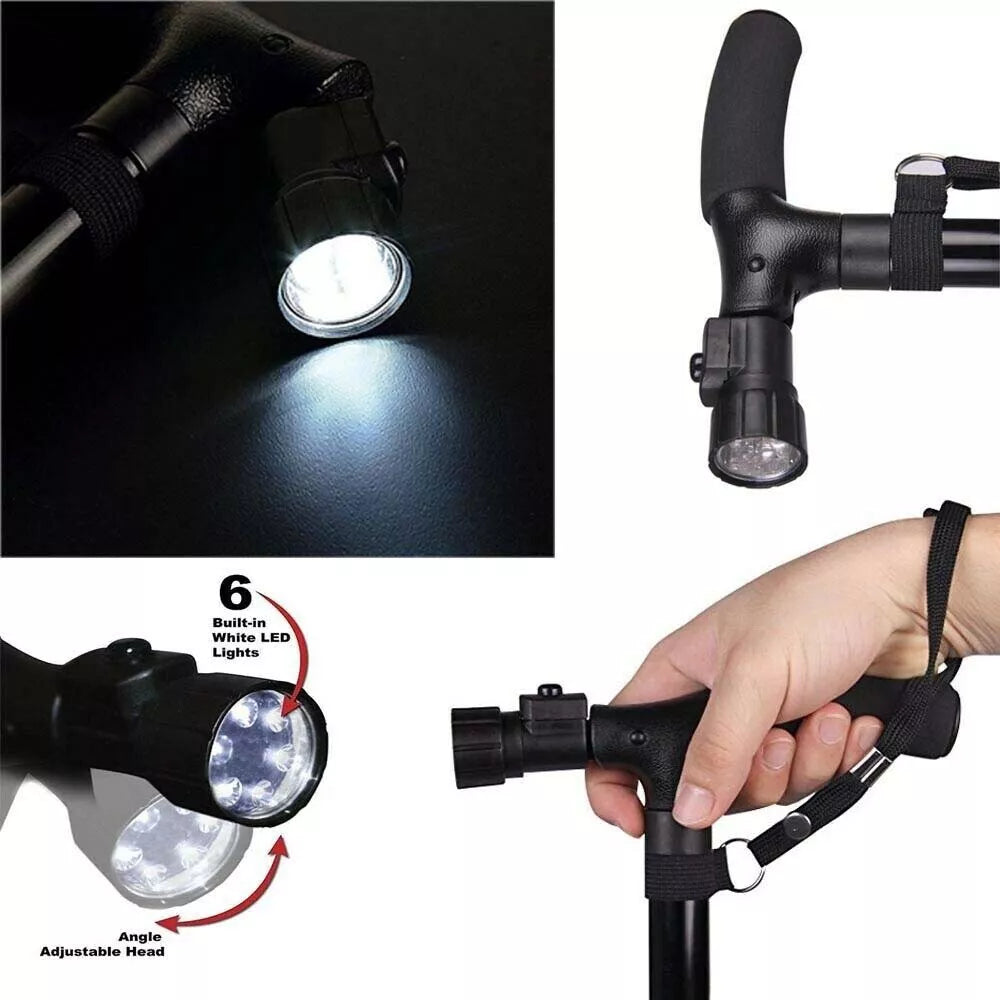 π₯ LED Folding Cane β Ultimate Stability & Nighttime Safety! π₯