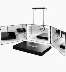 🪞 TrueView™ 3-Way LED Touch Grooming Mirror