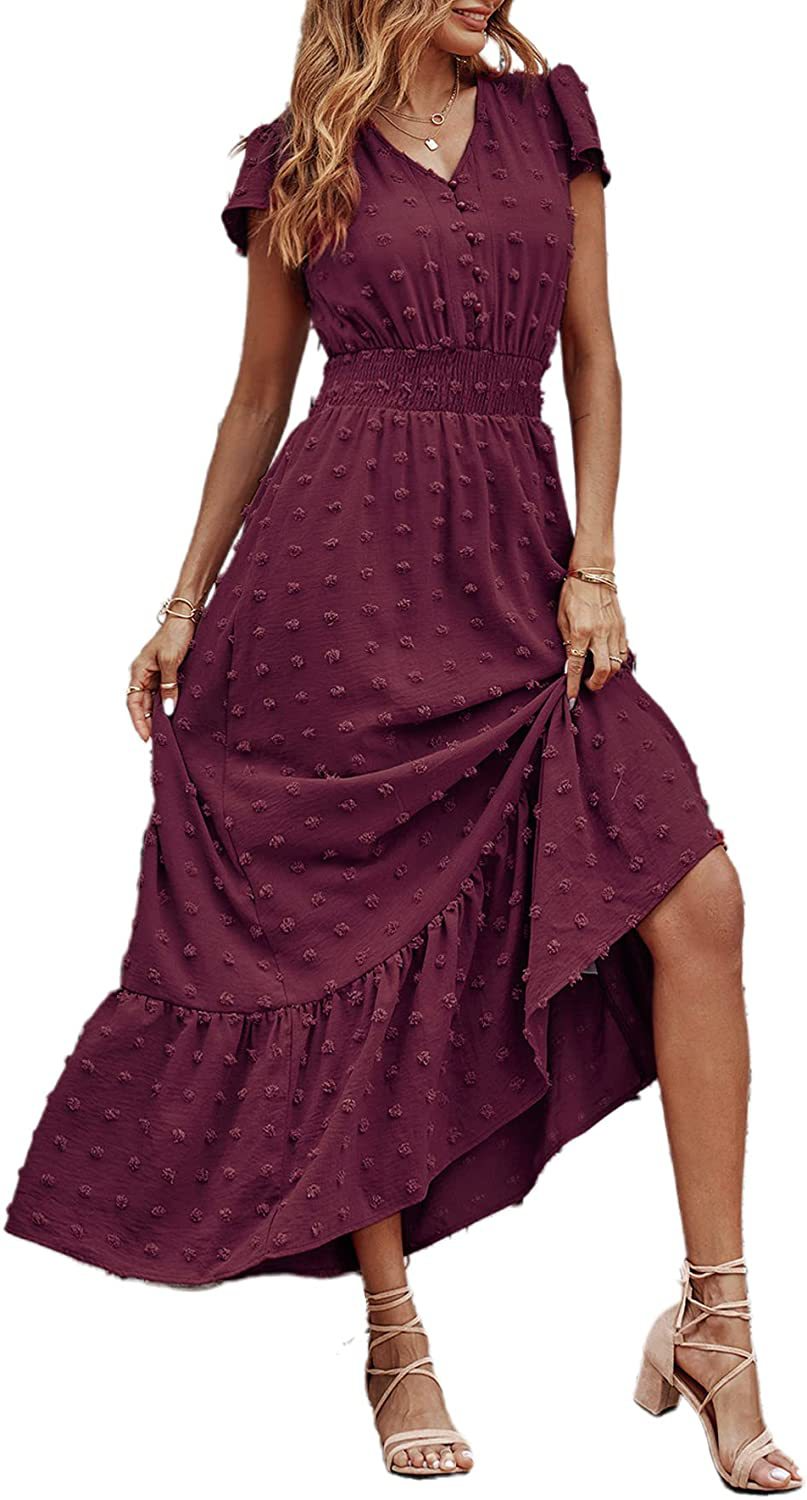 👗 DivineDrape™ Boho Polka Dot Dress