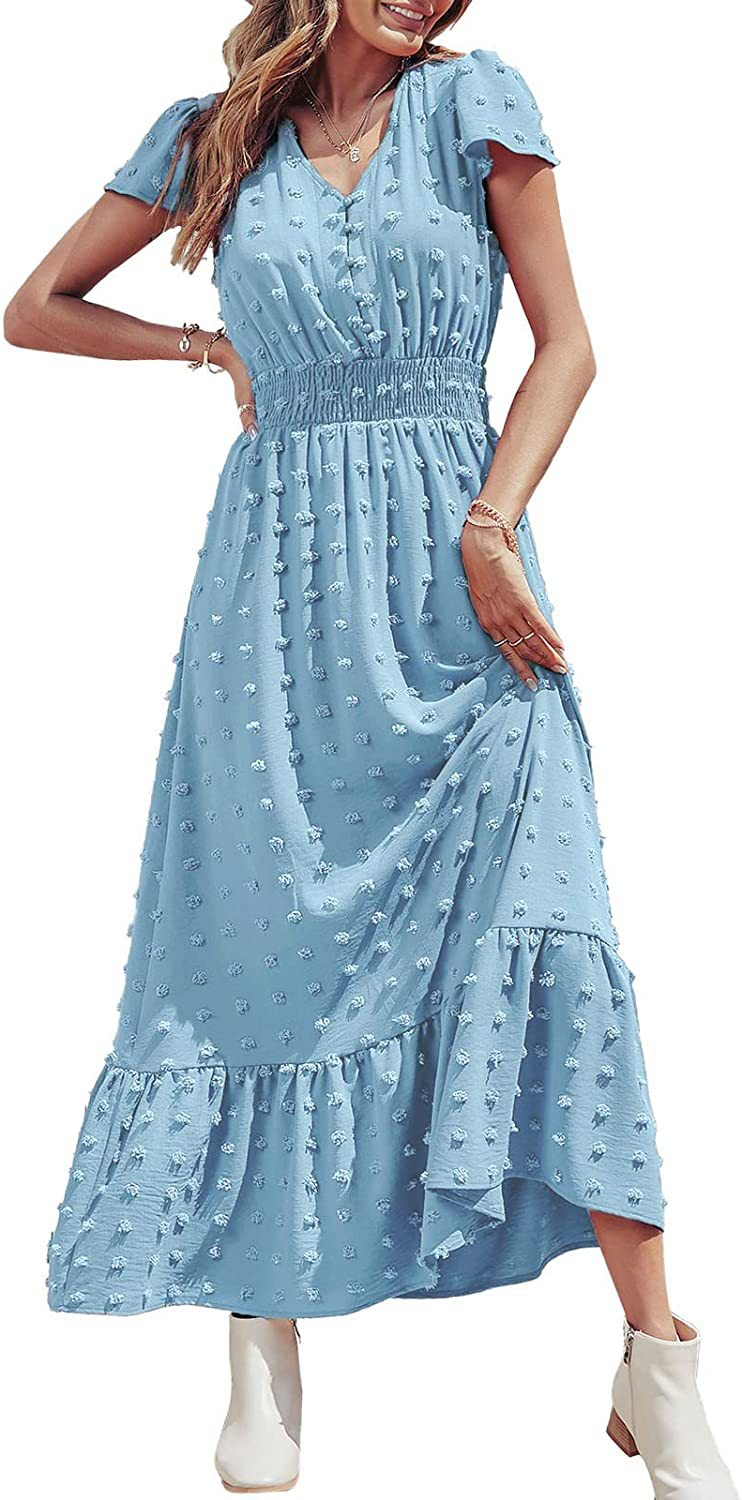 👗 DivineDrape™ Boho Polka Dot Dress