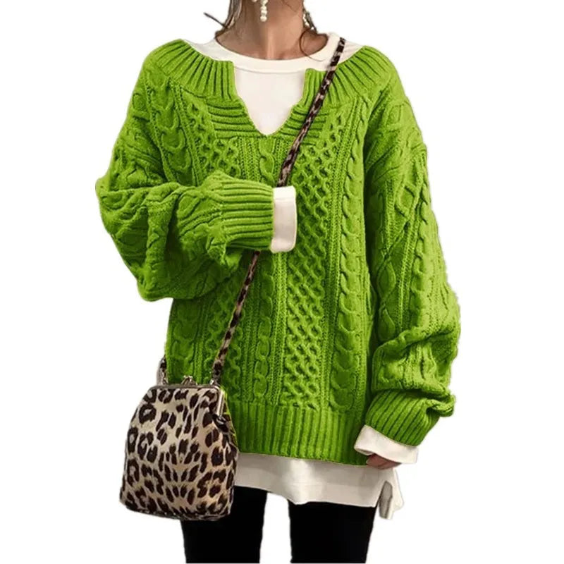 KnitLoom™ Linen Pattern Casual Sweater