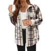 PlaidChic™ Women’s Contrast Color Polo Collar Jacket