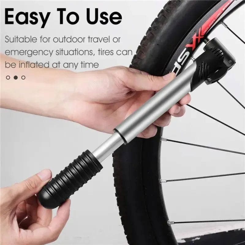 🚴 AirRush™ – Portable Mini Bicycle Pump (Schrader & Presta Compatible)
