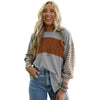StripeEase™ Women’s Color Block Hoodie Top