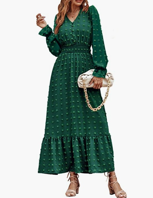 👗 DivineDrape™ Boho Polka Dot Dress