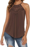 ✨ Lace Stitching Sleeveless Casual Tee – Flattering, Feminine, Effortless